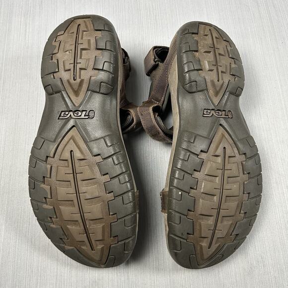 Teva Tanza Men’s Size 10 Brown Hiking Sandals Adjustable Strappy Trail Shoes main image 4